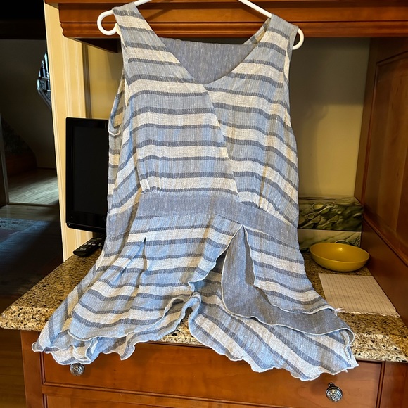 Marilu Moda Italian linen, layered pants suit, very flowy and relaxed fit - Picture 2 of 8